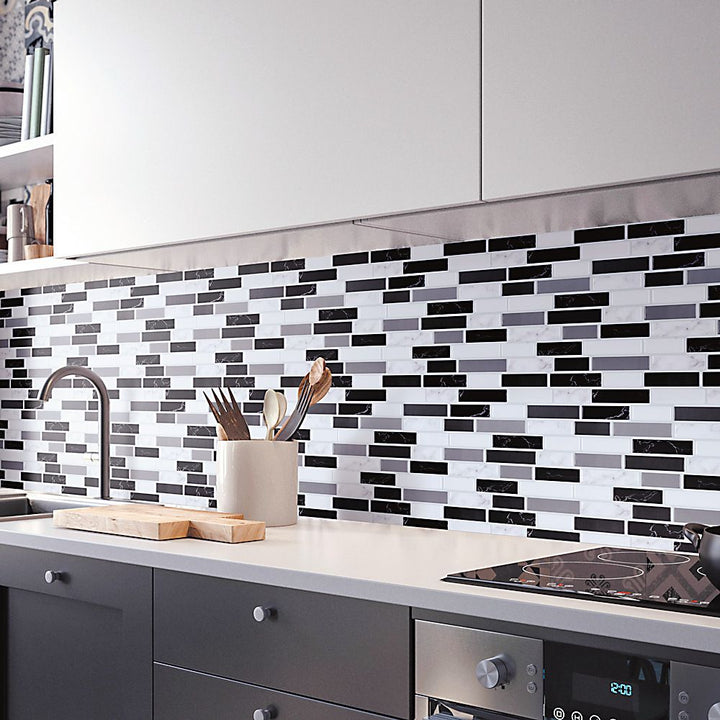Lisslune | Plastic Peel & Stick Subway Tile Modern Simple Subway Tile Wallpaper