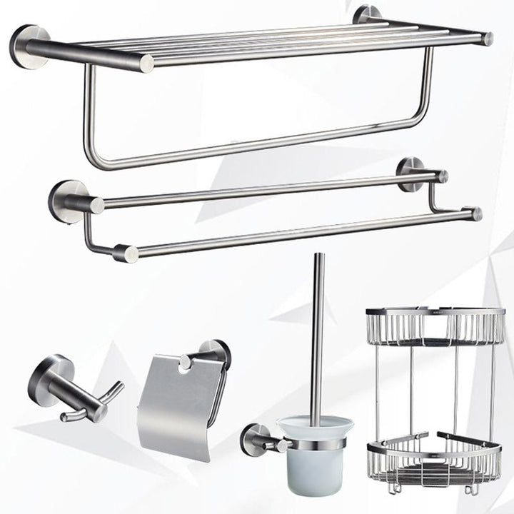 Lisslune | Chrome Traditional Bathroom Accessory Set Stainless Steel Bathroom Set