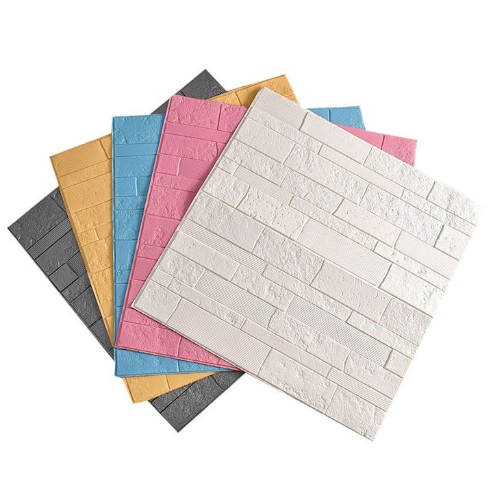 Lisslune | Colorful 3D-embossed wall panel Waterproof artificial stone wall tile