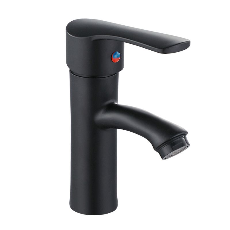 Lisslune | Contemporary Faucet Brass Black Bathroom Lever Handle Single Hole Sink Faucet