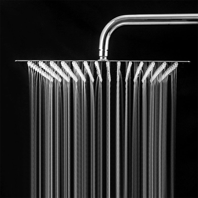 Lisslune | Showerhead Square Wall Mounted Rain Spray Stainless Steel Showerhead