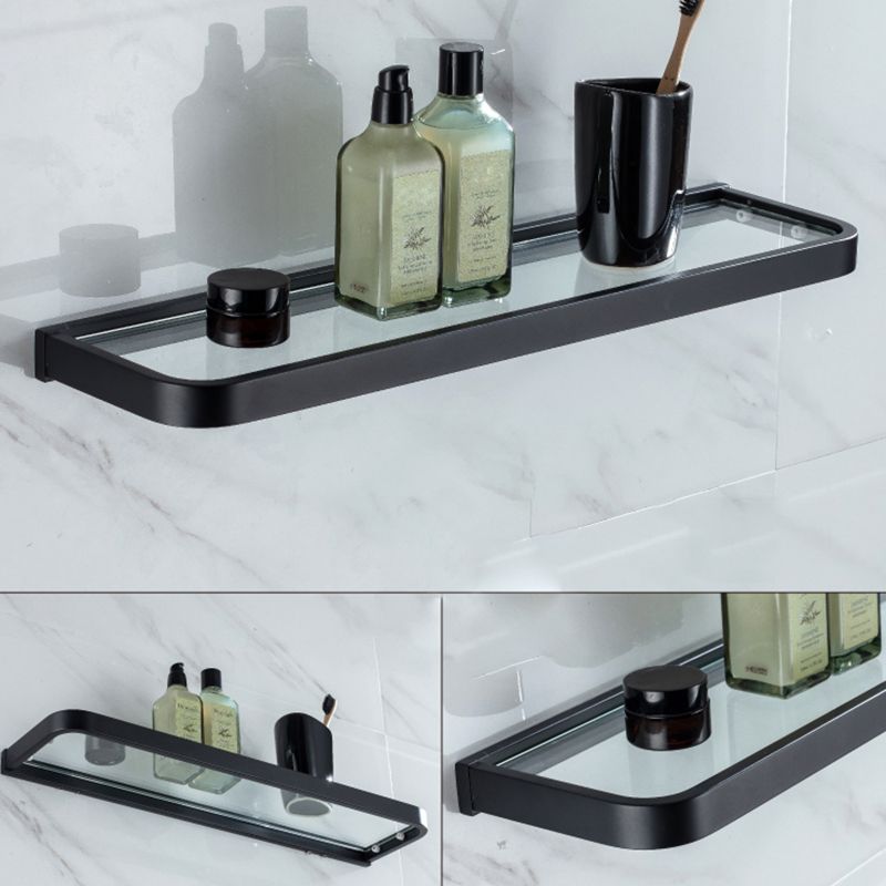 Lisslune | Modern Classic Bathroom Accessories Set in Stainless Steel Matte Black Bathrobe Hook/Towel Ring Bar