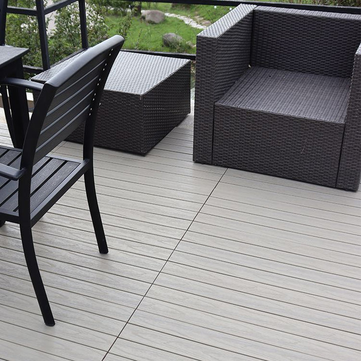 Lisslune | Square Click Parquet Tiles Composite Tiles Striped Pattern Tile Set