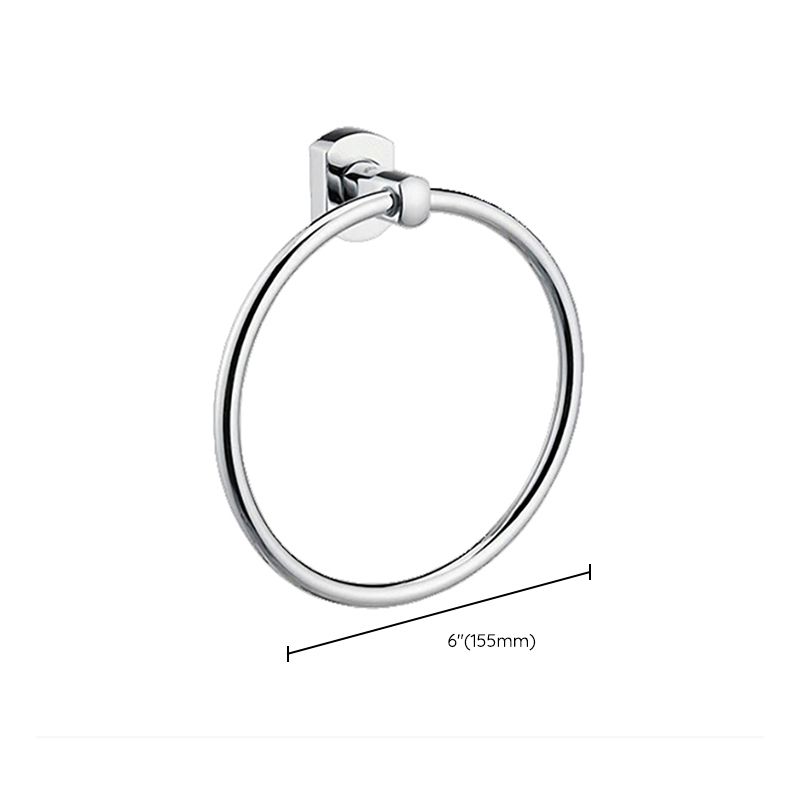 Lisslune | Polished Chrome Modern Bathroom Accessory Set Silver Towel Holder/Bath Shelf