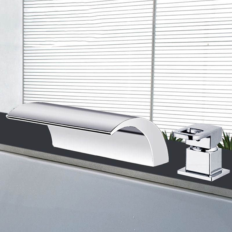 Lisslune | Modern Brass Roman Bathtub Faucet Waterfall Spout Bathtub Faucet