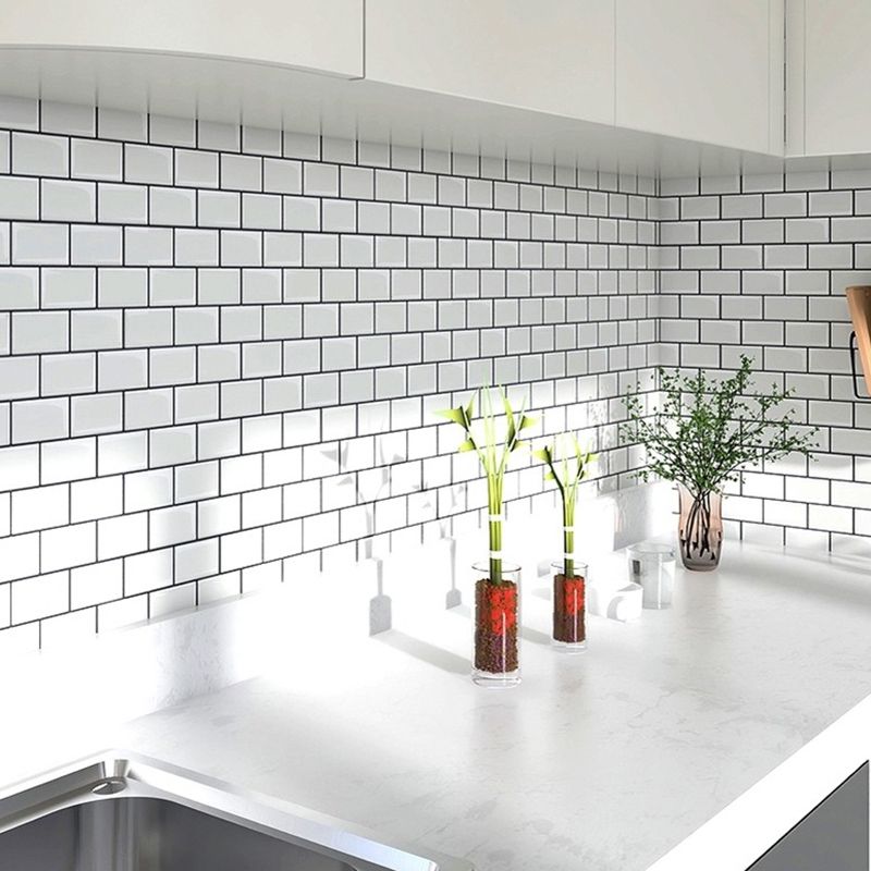 Lisslune | Plastic Peel and Stick Wall Tiles 3D Square Peel and Stick Backing