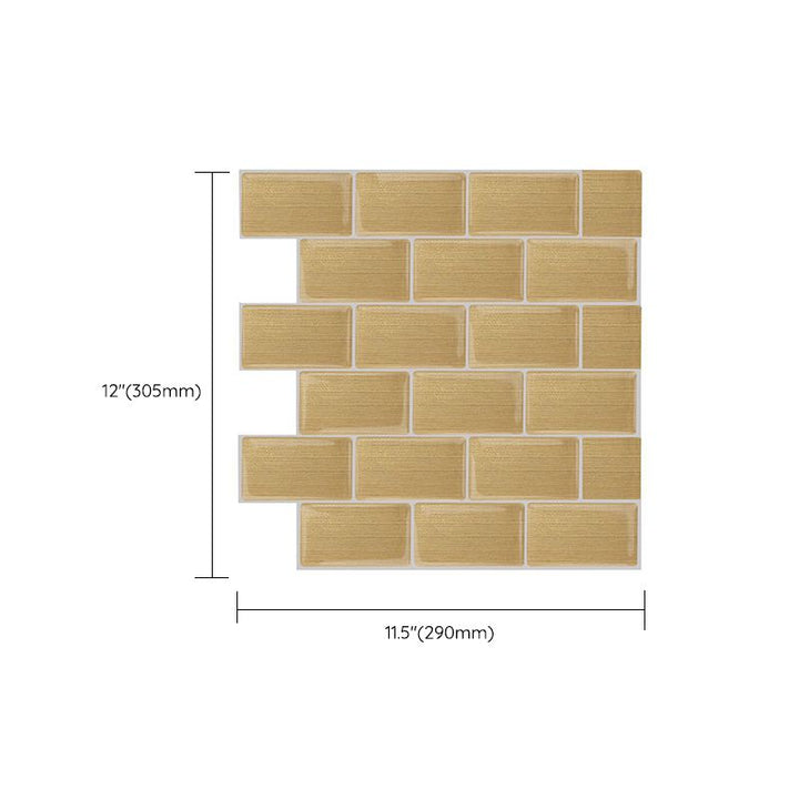 Lisslune | Modern Peel & Stick Mosaic Tile PVC Herringbone Peel and Stick Wall Tile