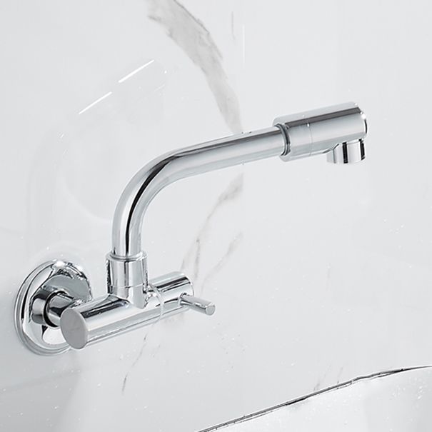 Lisslune | Wall-mounted metal bathtub filler with low arc waterfall bathtub faucet