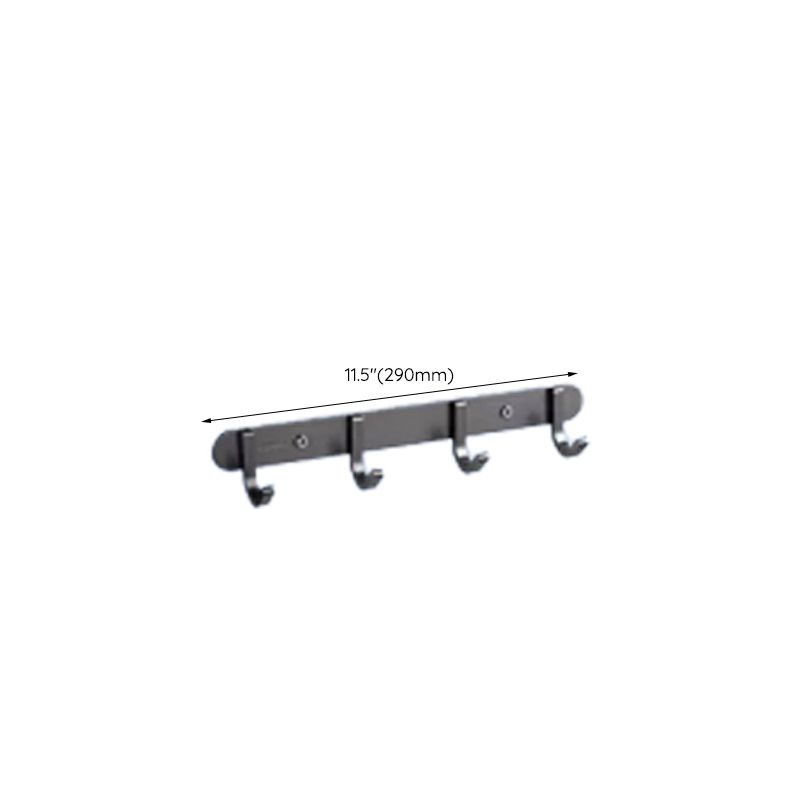 Lisslune | Contemporary bathroom accessory set made of aluminum with towel holder/bath shelf