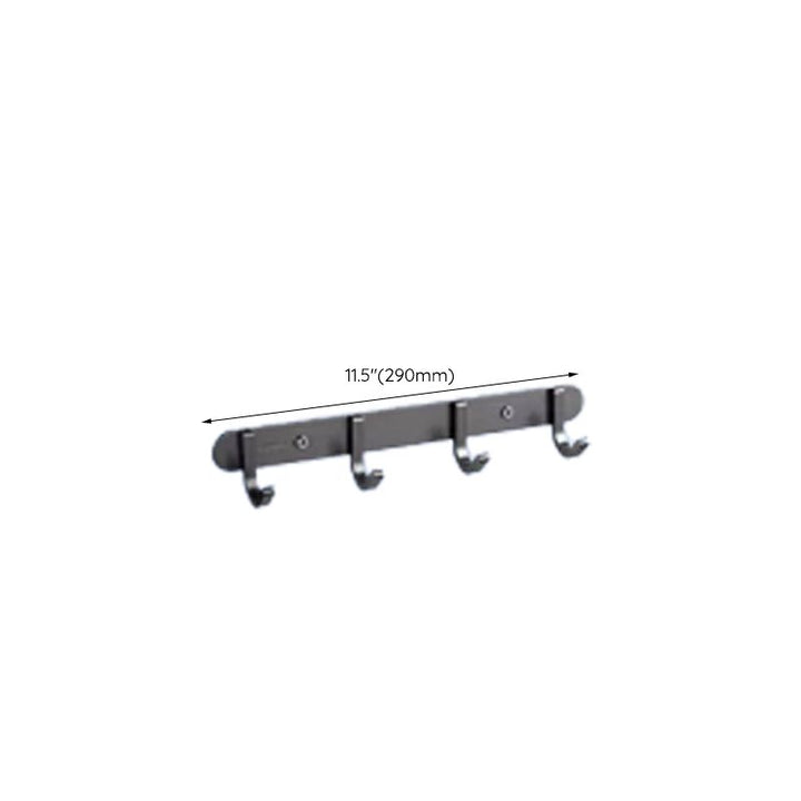 Lisslune | Contemporary bathroom accessory set made of aluminum with towel holder/bath shelf