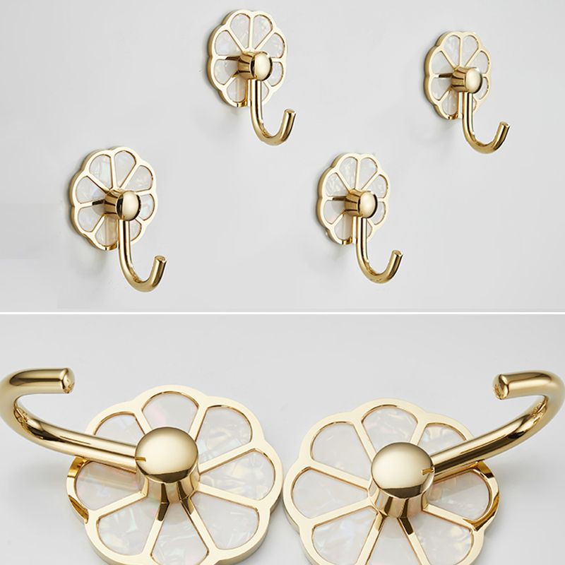 Lisslune | Polished 10-piece bathroom accessory set metal corrosion-resistant bathrobe hooks