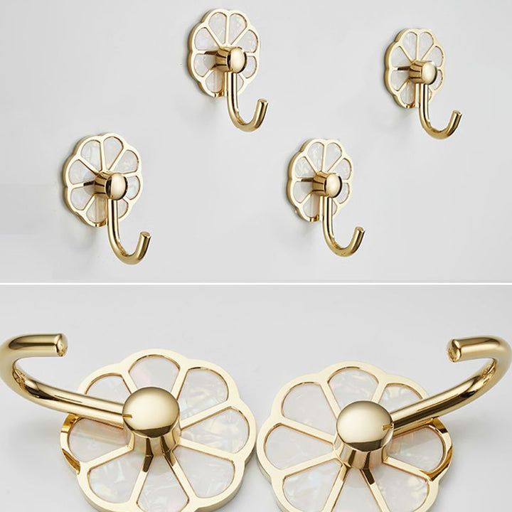 Lisslune | Polished 10-piece bathroom accessory set metal corrosion-resistant bathrobe hooks