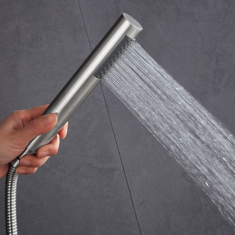 Lisslune | Cylindrical Hand Shower with Self-Cleaning Stainless Steel Wall Shower Head