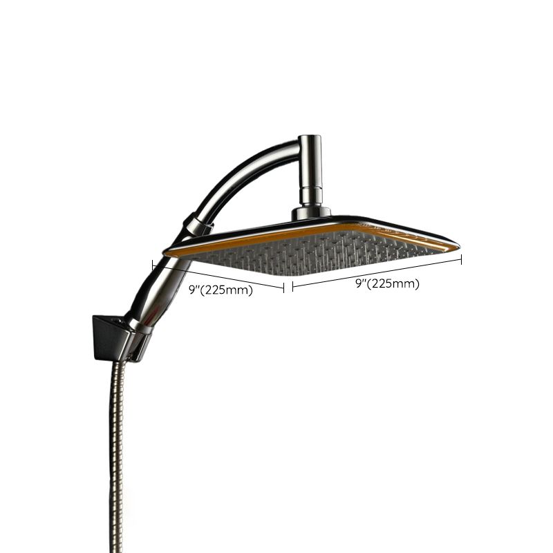 Lisslune | Modern Square Shower Head Combo Chrome Rainfall Shower Head