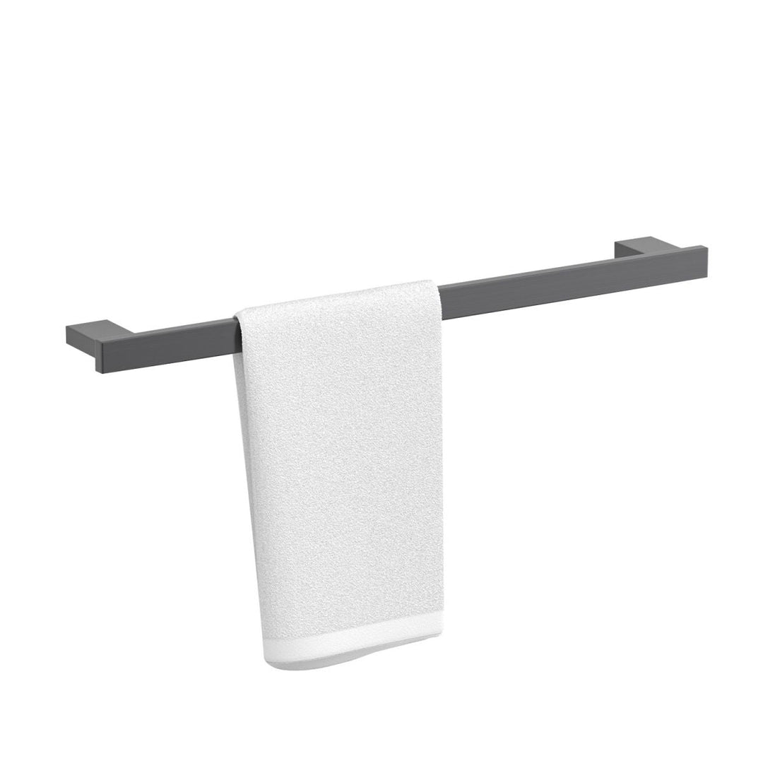 Lisslune | Gray contemporary bathroom accessory set Brushed gray bathroom shelf/paper holder/towel bar
