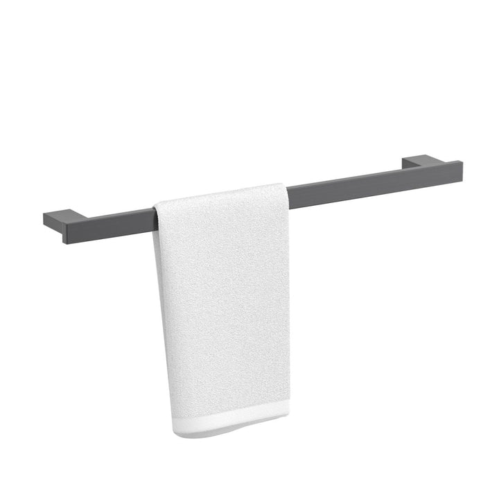 Lisslune | Gray contemporary bathroom accessory set Brushed gray bathroom shelf/paper holder/towel bar