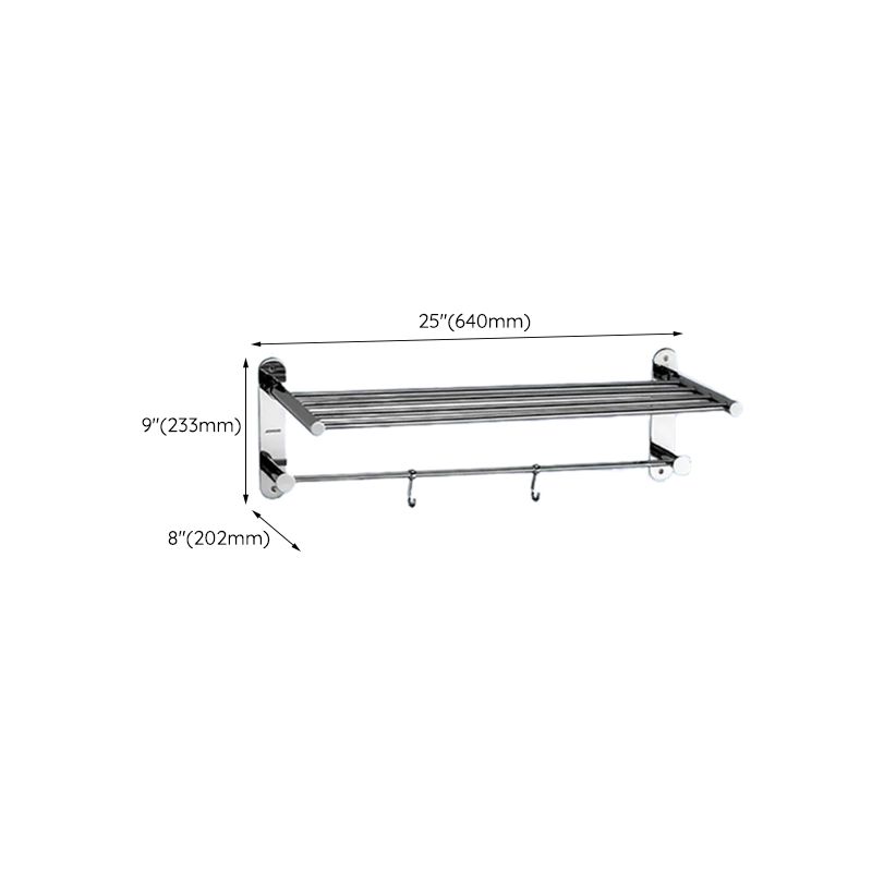 Lisslune | Contemporary bathroom accessory set made of aluminum with towel holder/bath shelf