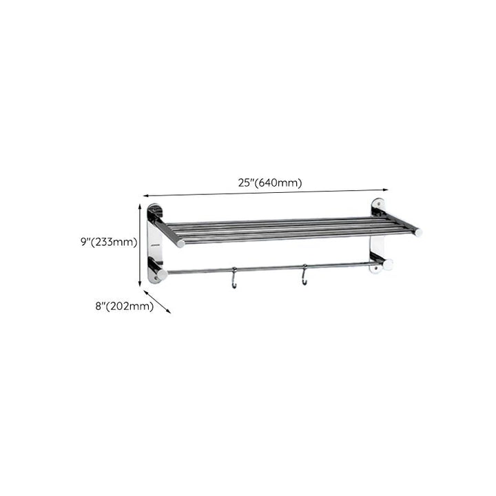 Lisslune | Contemporary bathroom accessory set made of aluminum with towel holder/bath shelf