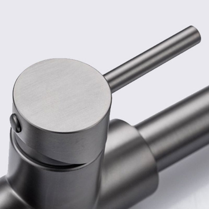 Lisslune | Modern Style Expandable Sink Faucet Single Handle Stainless Steel Sink Faucet