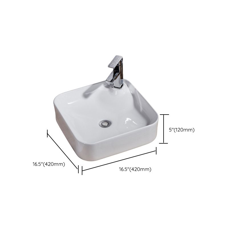 Lisslune | Modern Basin Solid Color Porcelain Sink