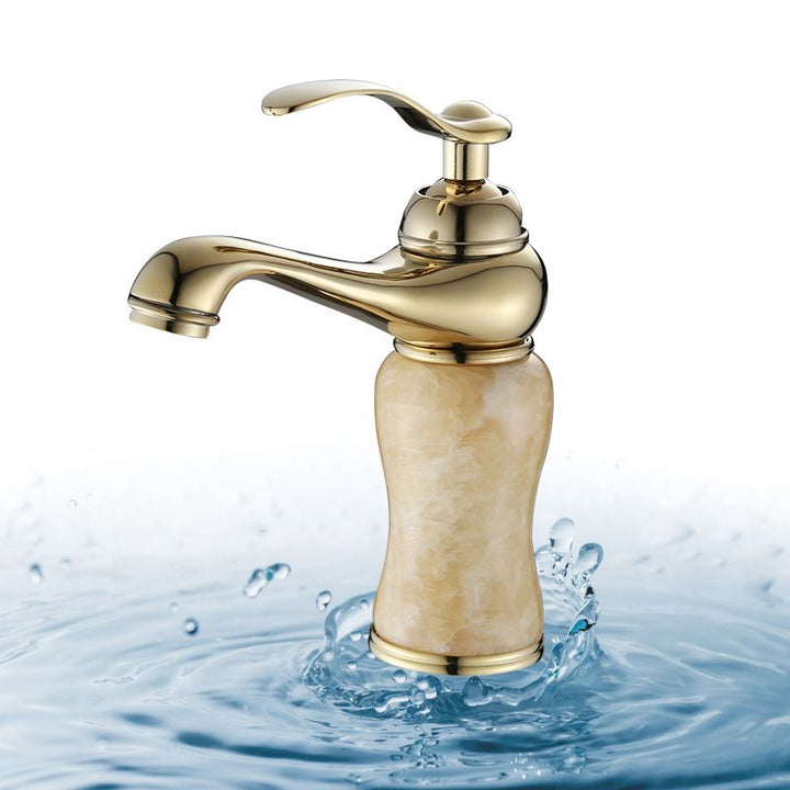 Lisslune | Luxury Vessel Faucet Brass Lever Handles Low Arc Sink Faucet