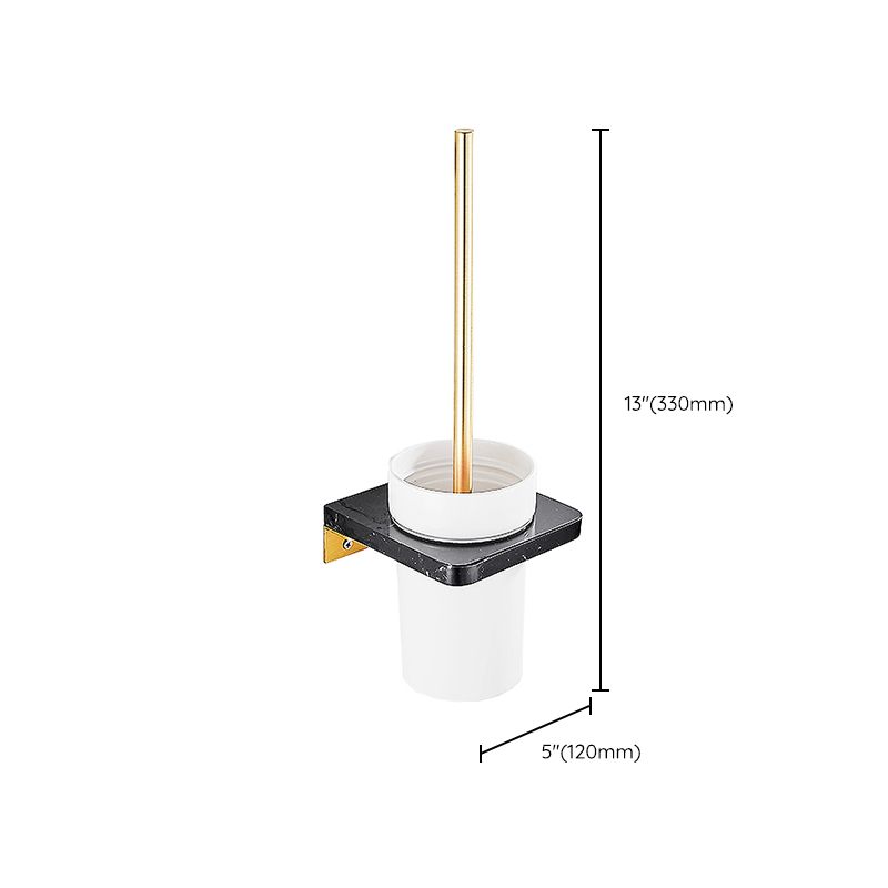 Lisslune | Metal and Marble Bathroom Minimalist Accessory as a Single Item or in a Set in Gold