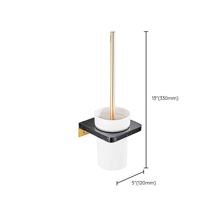 Lisslune | Metal and Marble Bathroom Minimalist Accessory as a Single Item or in a Set in Gold