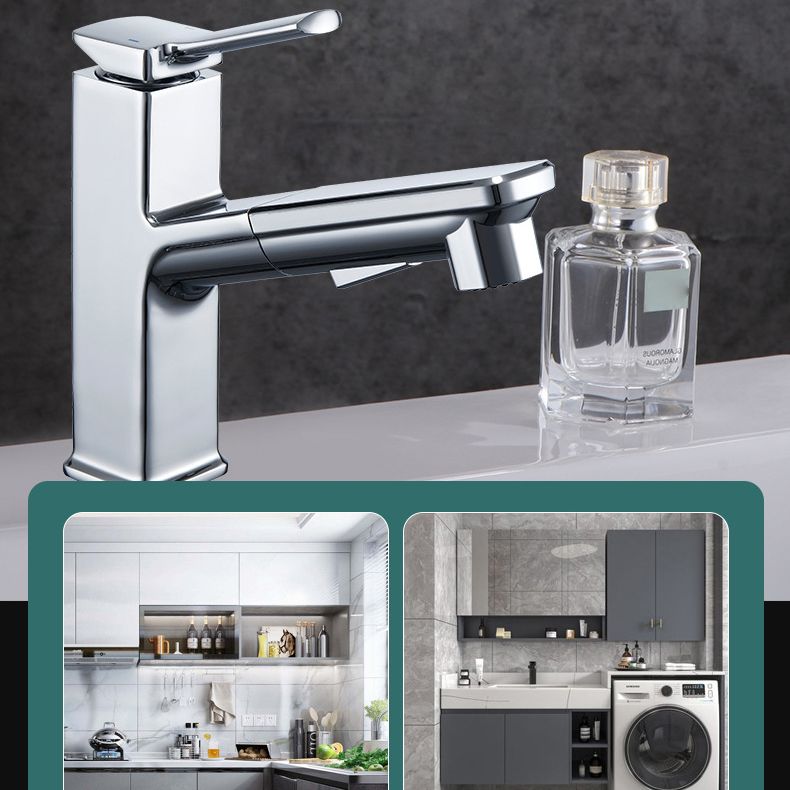 Lisslune | Modern Vessel Faucet Copper Pure Color Single Handle Vessel Faucet