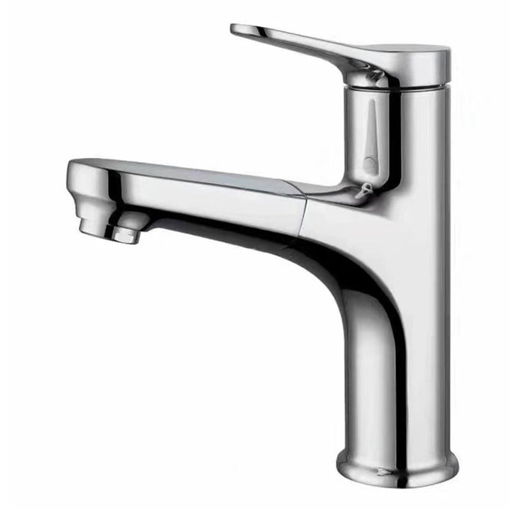 Lisslune | Modern Style Extendable Ship Faucet Copper Single Handle Basin Faucet for the Bathroom