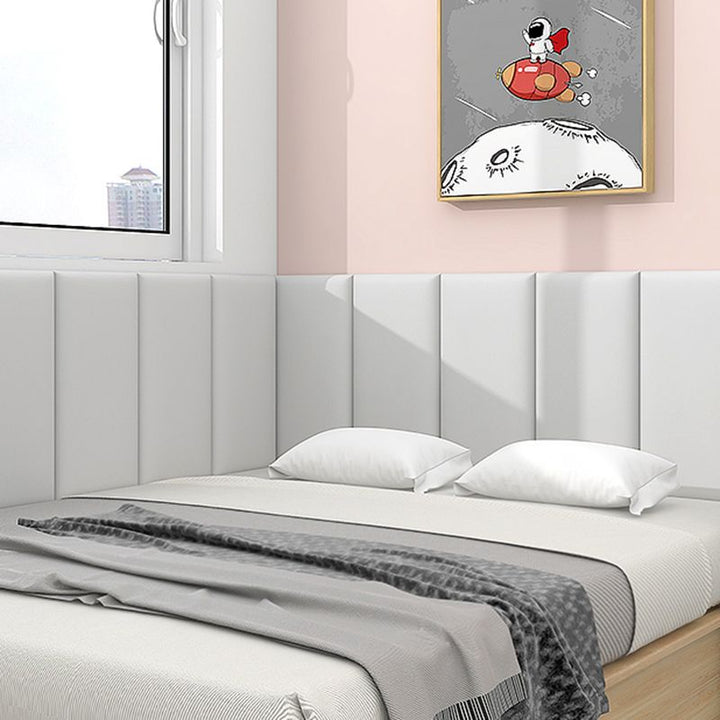 Lisslune | Padded Wall Panel Solid Color PU Leather Waterproof Wall Panel for Children's Room