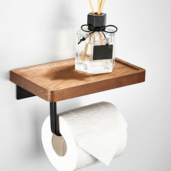 Lisslune | 7-piece toilet accessory set made of solid wood and metal