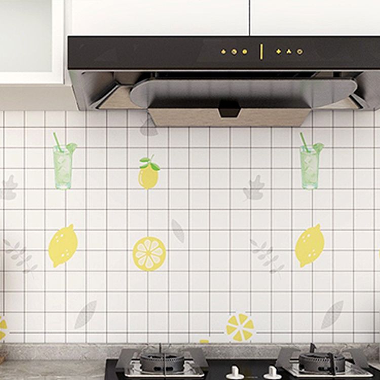 Lisslune | Modern Peel and Stick Back Wall Tile PVC Rectangular Wallpaper