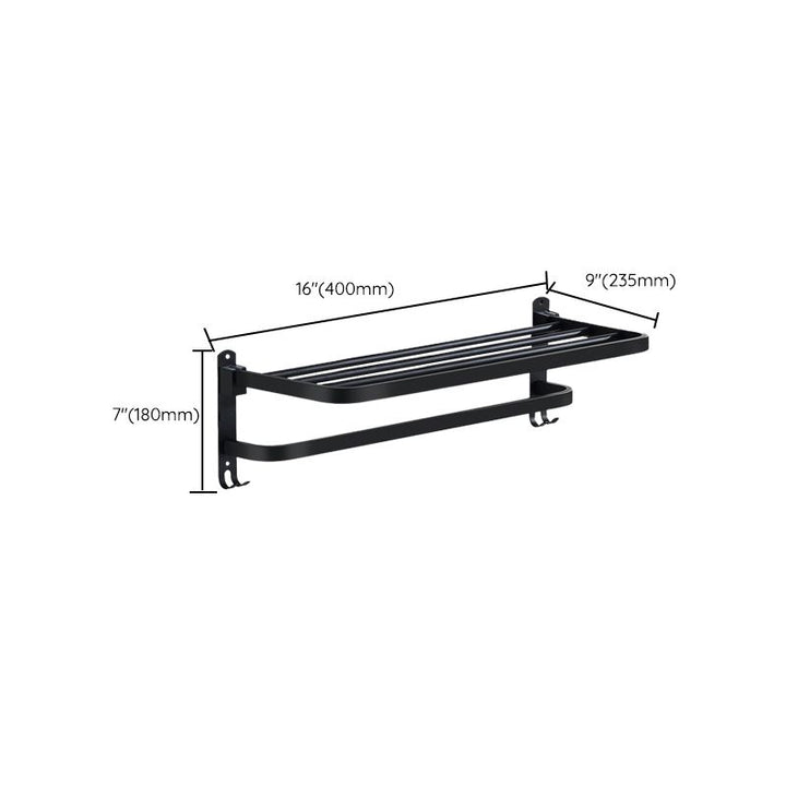 Lisslune | Modern Bathroom Accessories Black Paper Holder Bathroom Shelf Bathroom Accessory Set