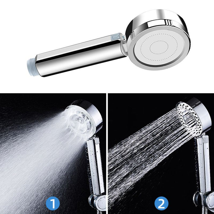 Lisslune | Contemporary Wall Mounted Showerhead Combination Chrome Round Hand Shower