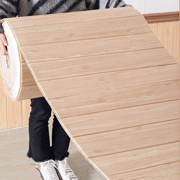 Lisslune | Modern Tin Back Wall Panel 3D Print Wood Grain Design