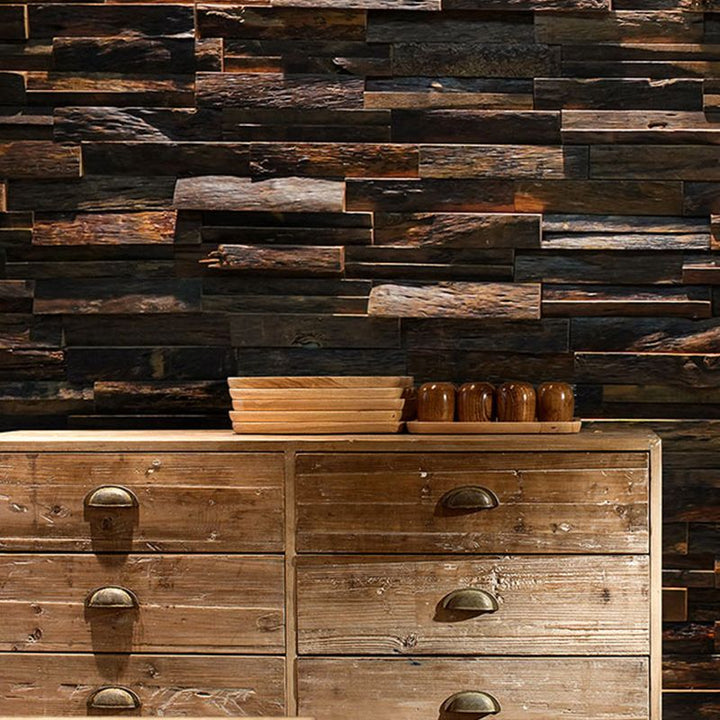 Lisslune | Solid Wood Wall Panel in Country House Style Commercial Living Space Wall Plate (1-Pack)