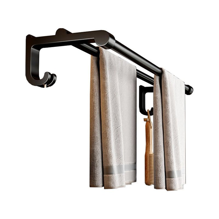 Lisslune | Modern black bath accessory set towel bar bathroom accessory set