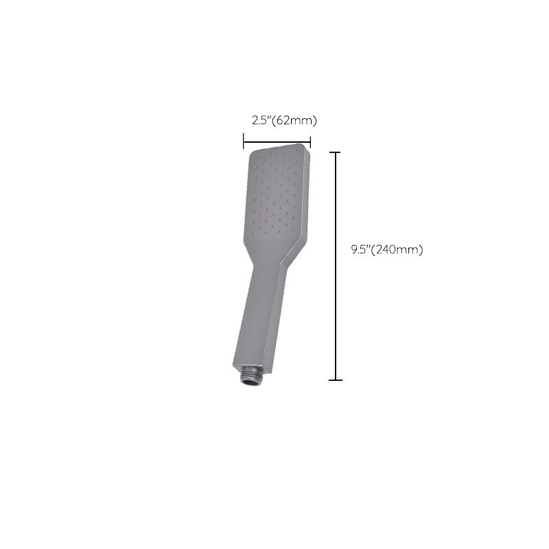 Lisslune | Rectangular Gray Showerhead Combo Standard Spray Pattern Showerhead