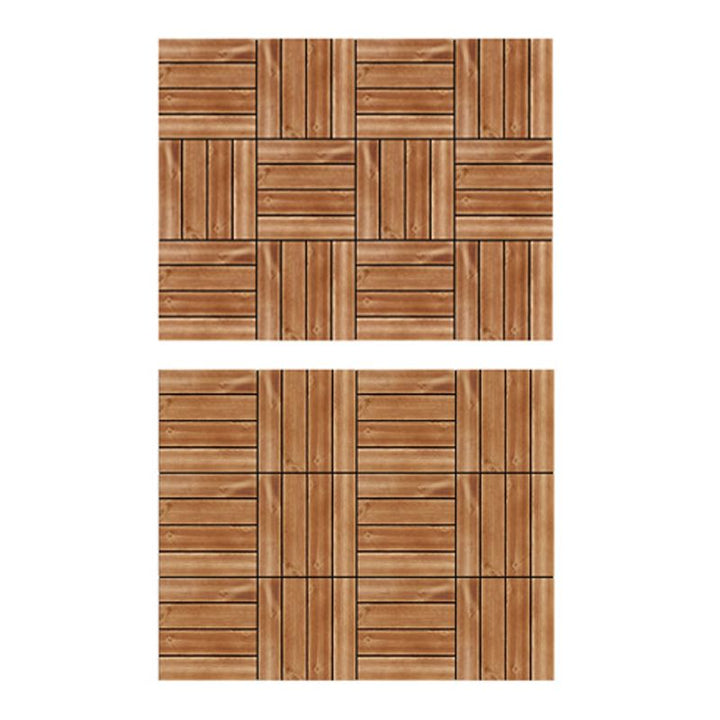 Lisslune | Pine Floor Tile Water Resistant Click-Lock Traditional Wood Floor for Living Room