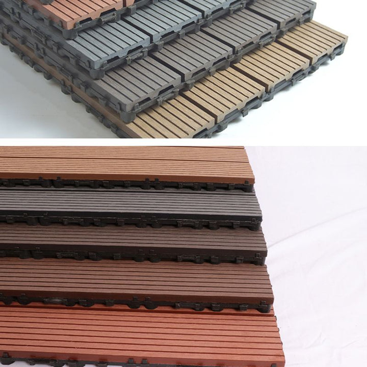 Lisslune | Wire brushed wooden floor tiles Click-Lock engineered wood for patio garden