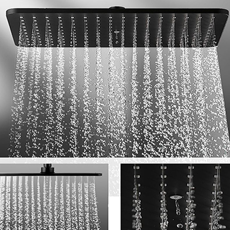 Lisslune | Modern rectangular shower head combo standard spray pattern with hand shower