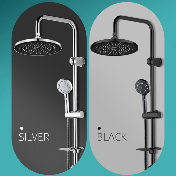 Lisslune | Contemporary Showerhead Combination Rainfall Chrome Wall Mount Showerhead