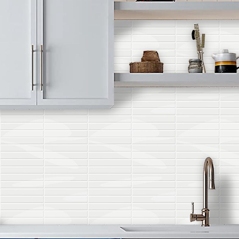 Lisslune | Modern Peel & Stick Subway Tiles PVC Rectangular Peel-and-Stick Wall Cladding