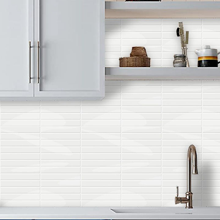 Lisslune | Modern Peel & Stick Subway Tiles PVC Rectangular Peel-and-Stick Wall Cladding