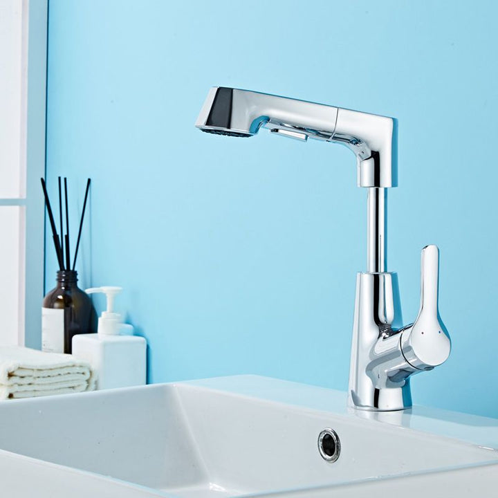 Lisslune | Contemporary Style Center Basin Faucets Lever Handles Faucets for Bathroom
