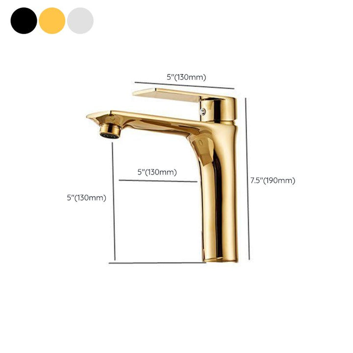 Lisslune | Glam Vessel Sink Faucet Brass Lever Handles with Water Hose Sink Fixture