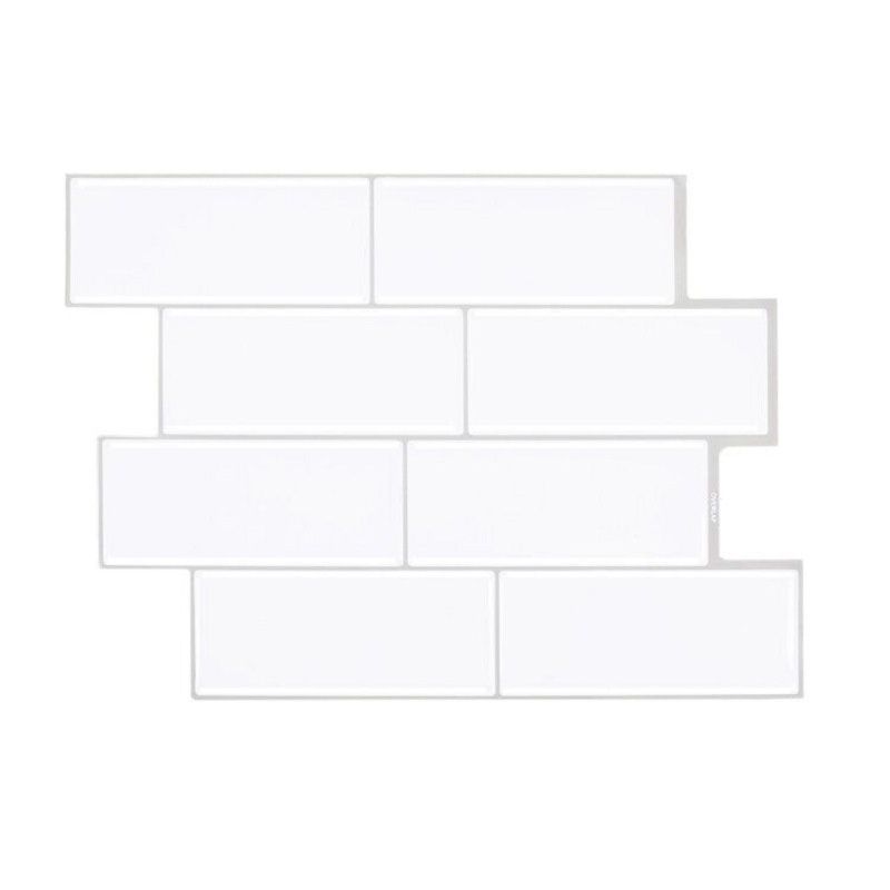 Lisslune | Peel & Stick Subway Tile Stain Resistant PVC Rectangle Peel & Stick Tile for Shower 2 Pack