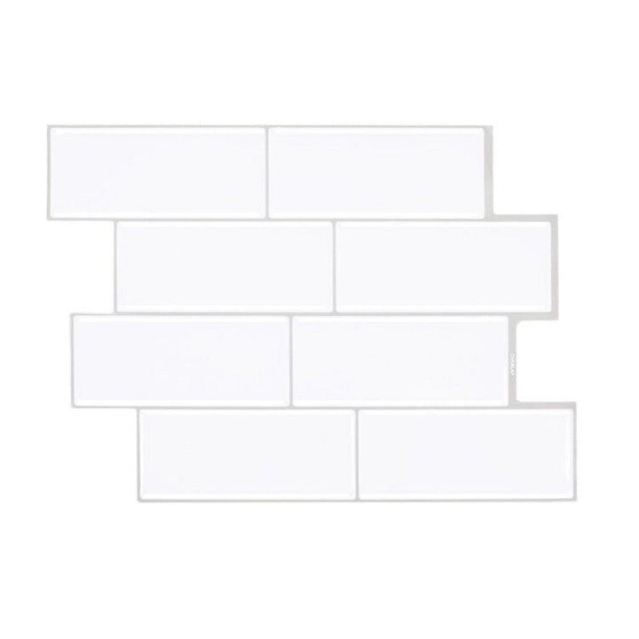 Lisslune | Peel & Stick Subway Tile Stain Resistant PVC Rectangle Peel & Stick Tile for Shower 2 Pack