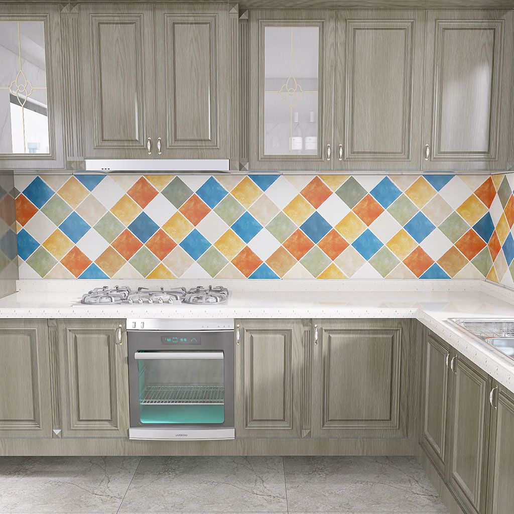 Lisslune | Modern Peel-and-Stick Backsplash Wall Tiles made of Plastic Mosaic Tile Wallpaper for the Kitchen