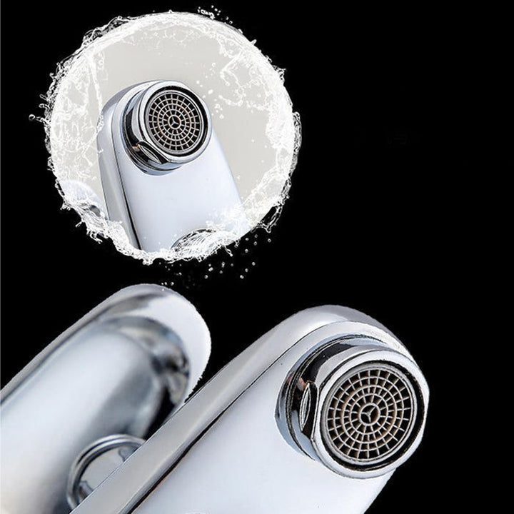 Lisslune | Modern Silver Bathtub Spout Single-Hole and Two-Hole Installation Faucet